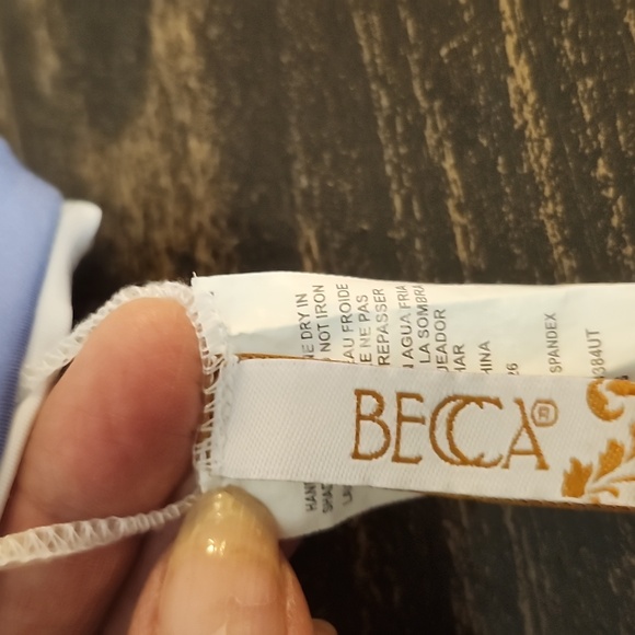 becca By Rebecca Virtue One Piece Swimsuit Size Large Twist Ribbon - Picture 6 of 8